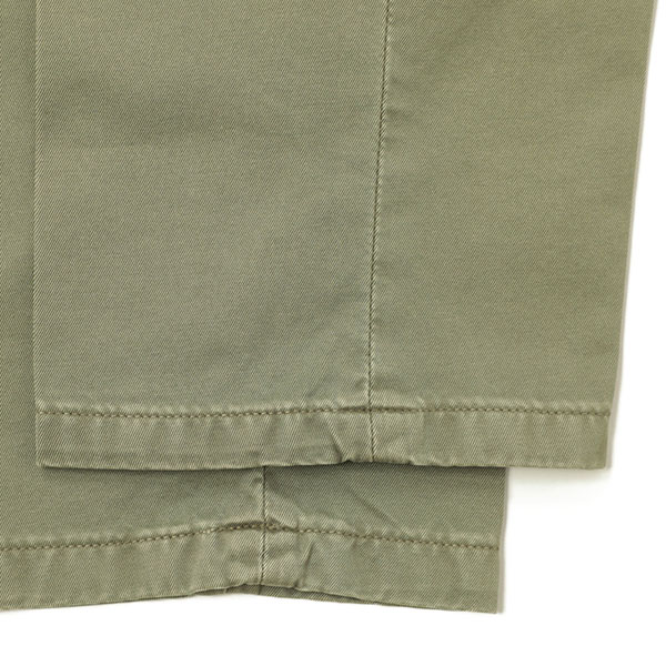 YCHAI イカイ メンズ パンツ チノ スラックス チノパンツ ロブスト ROBUSTO ウォッシュ加工 ボタンフライ YPU037  1TE0030T0 MILITARE/カーキ｜YCHAI｜菅原靴店